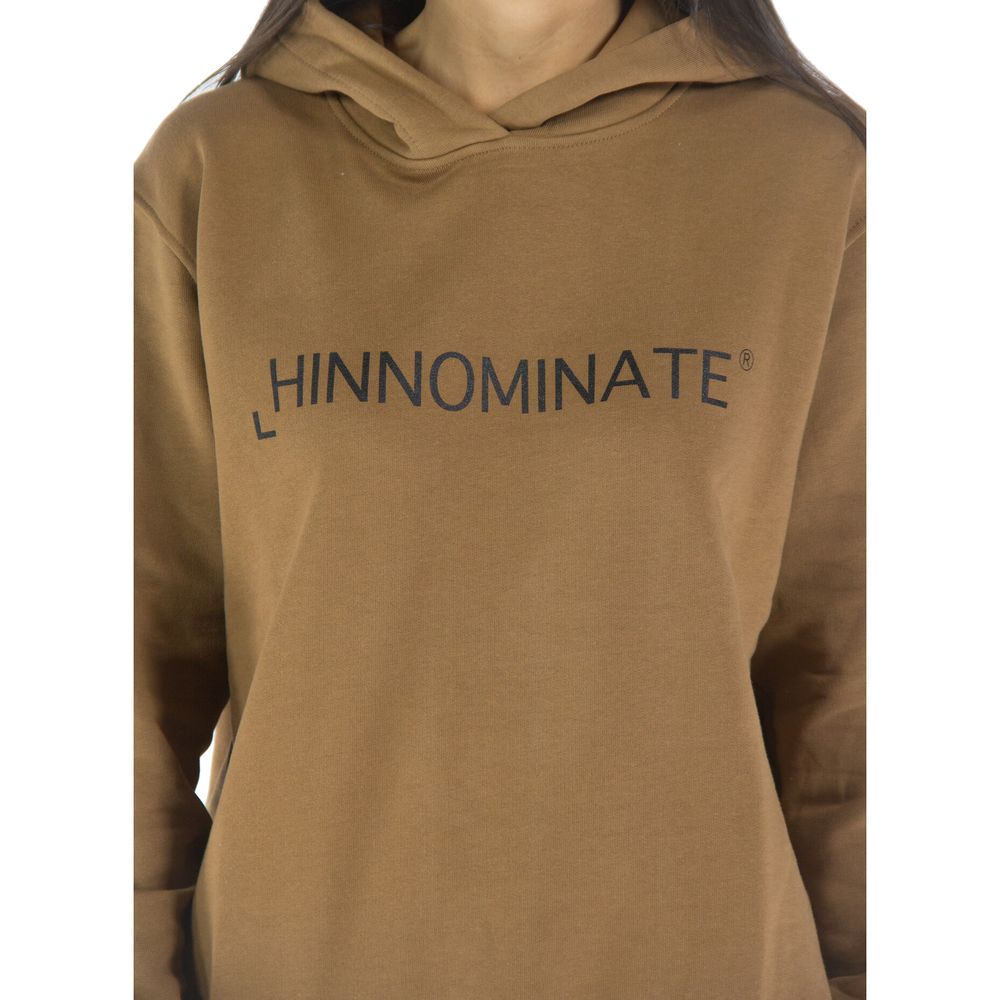 Hinnominate Chic Long-Sleeved Cotton Hoodie with Logo Print