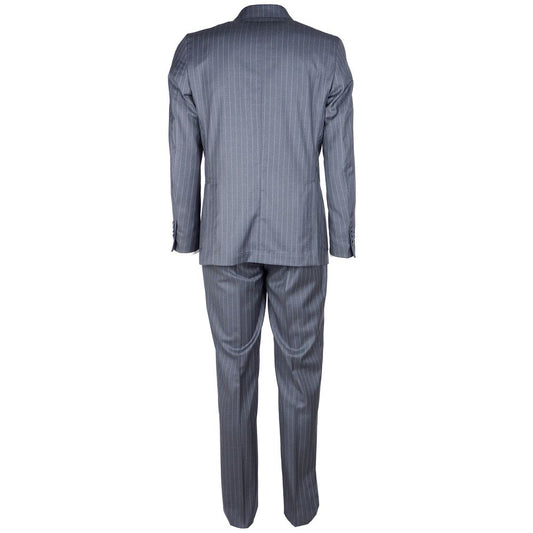Made in Italy Gray Wool Vergine Suit