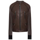 Dolce & Gabbana Brown Leather Di Lambskin Jacket