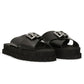 Dolce & Gabbana Black Calfskin Sandal