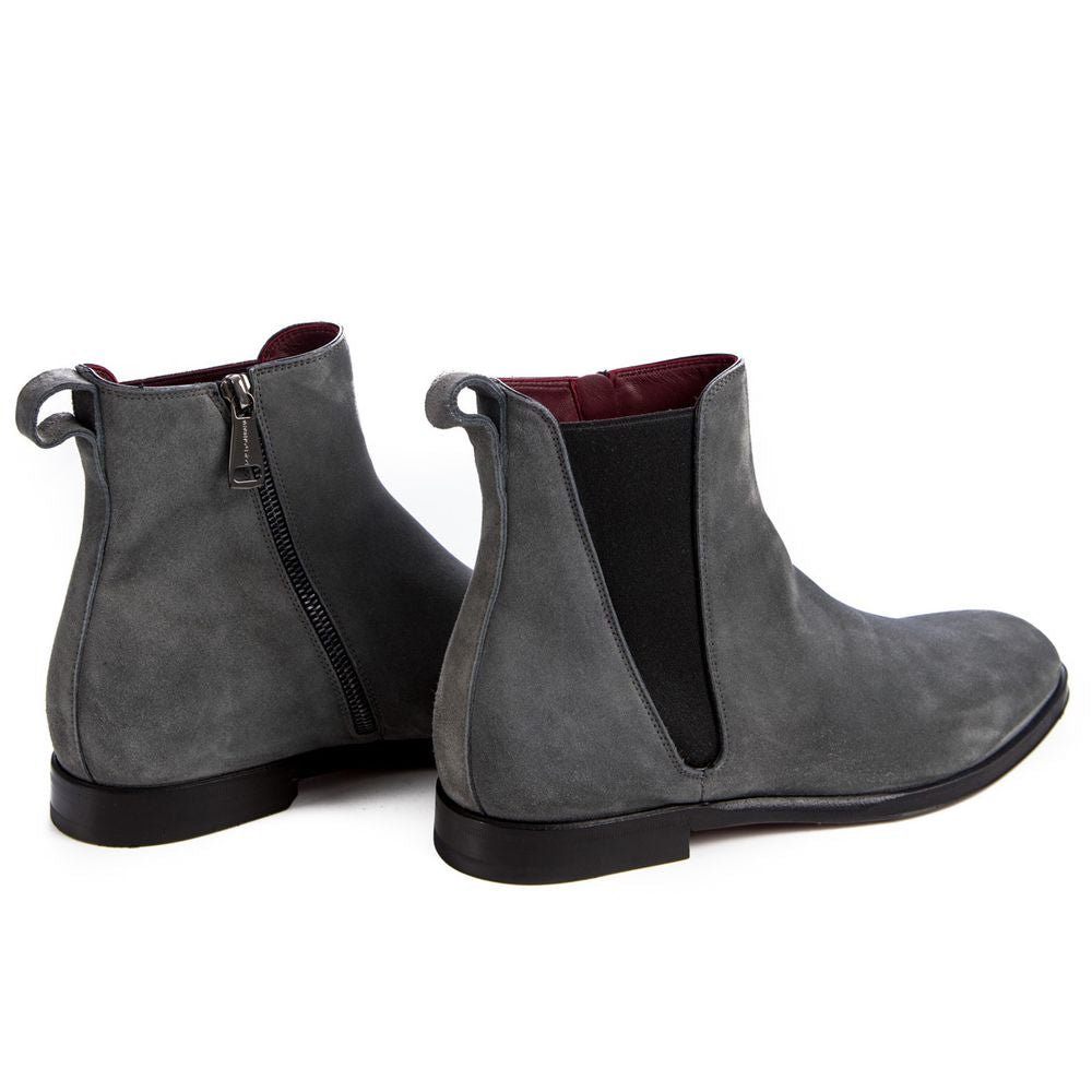 Dolce & Gabbana Gray Leather Di Calfskin Boot