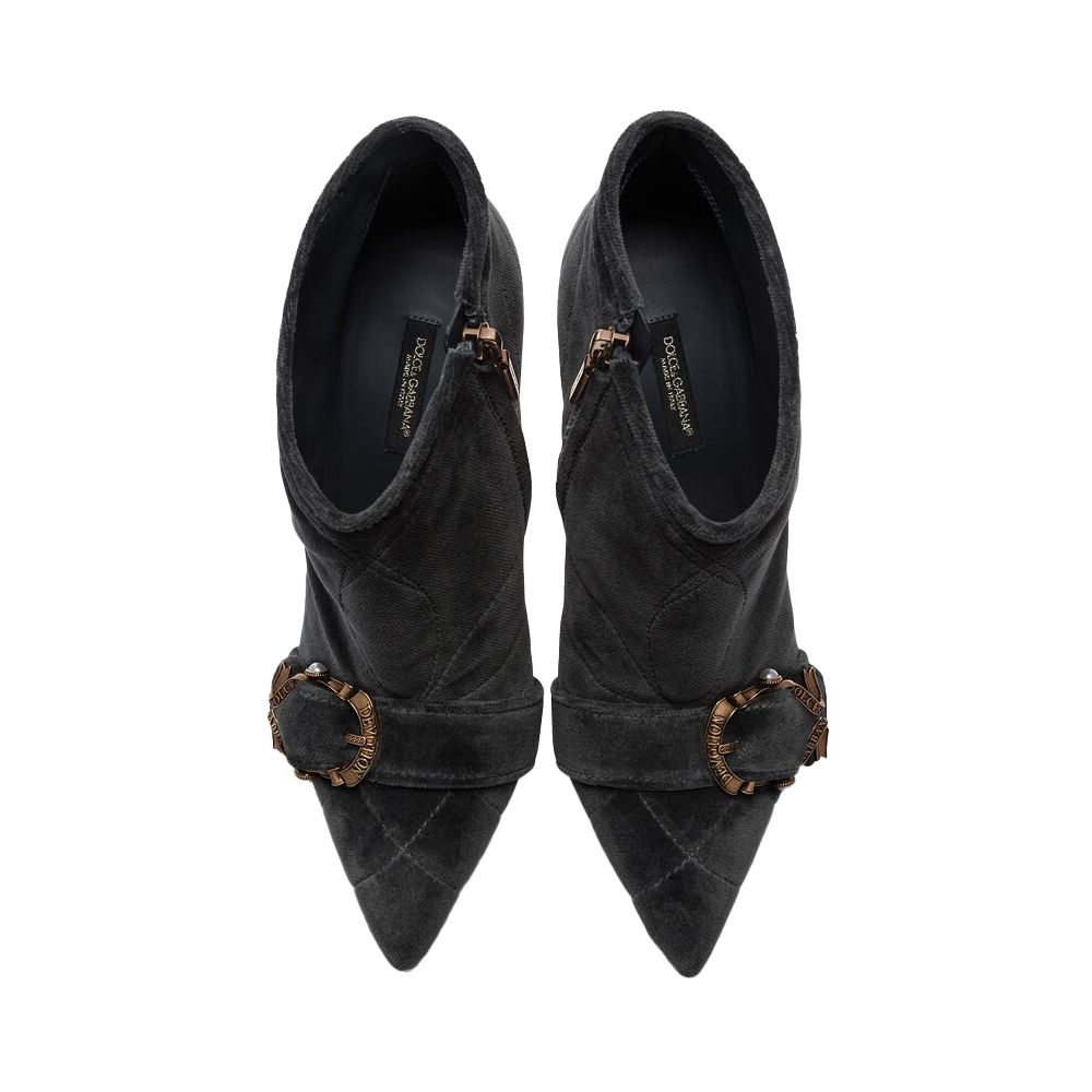 Dolce & Gabbana Black Cotton Boot