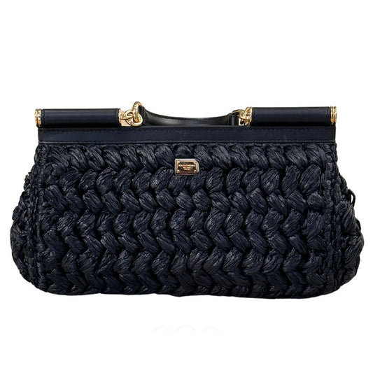 Dolce & Gabbana Black Leather Di Calfskin Crossbody Bag