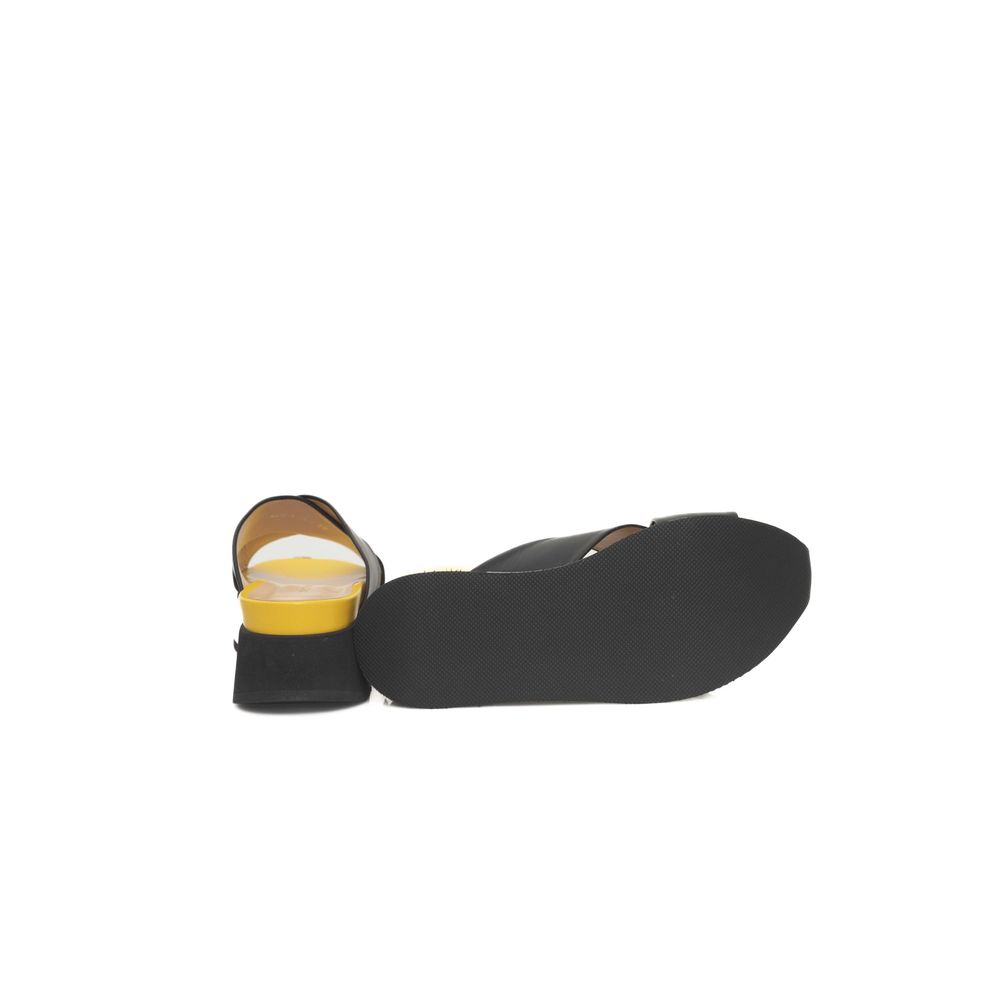Cerruti 1881 Black CALF Leather Sandal