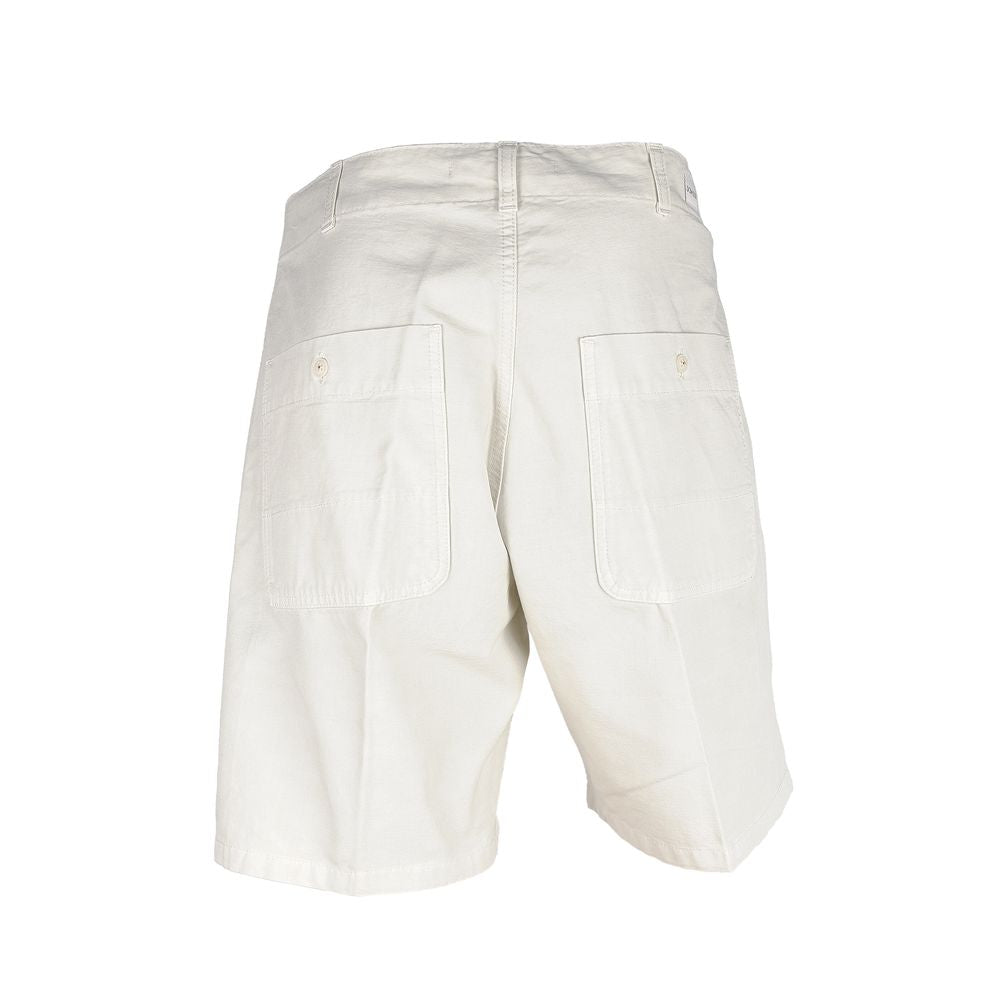 Don The Fuller Elegant White Cotton Bermuda Shorts