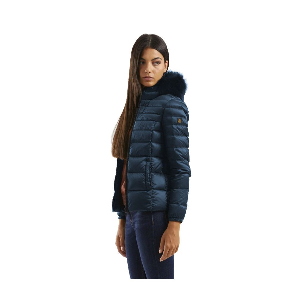 Refrigiwear Chic Padded Down Jacket with Fur Hood