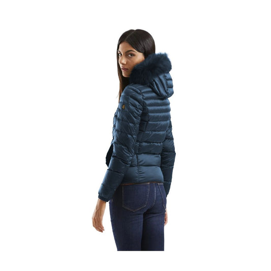 Refrigiwear Chic Padded Down Jacket with Fur Hood