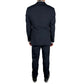 Aquascutum Elegant Navy Blue Two-Piece Suit