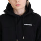 Dsquared² Black Logo Patch Cotton Hoodie Sweatshirt Sweater