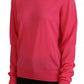 Dsquared² Pink Solid Long Sleeve Turtle Neck Casual Sweater