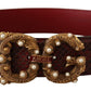 Dolce & Gabbana Exotic Python Leather Belt with Vintage Brass Buckle