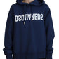 Dsquared² Blue Logo Printed Hooded Women Long Sleeve Sweater