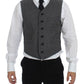 Dolce & Gabbana Elegant Single Breasted Gray Dress Vest