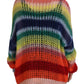Dsquared² Multicolor Knitted Mohair Crewneck Pullover Sweater