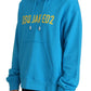 Dsquared² Blue Logo Print Cotton Hoodie Sweatshirt Sweater