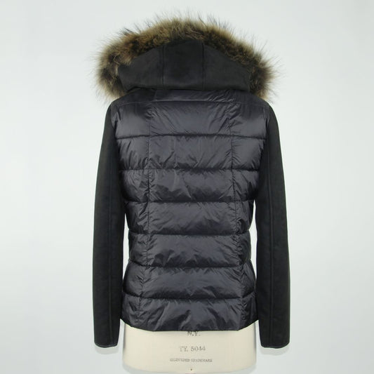 Emilio Romanelli Chic Murmasky Fur-Trimmed Black Jacket