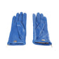 Cavalli Class Elegant Lambskin Leather Gloves in Captivating Blue