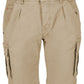 Yes Zee Beige Cargo Bermuda Shorts with Stretch Comfort