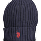 U.S. POLO ASSN. Embroidered Logo Wool Cap in Blue