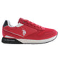 U.S. POLO ASSN. Elegant Pink Lace-Up Sports Sneakers