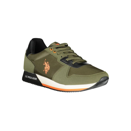 U.S. POLO ASSN. Green Lace-Up Sneakers with Contrast Details