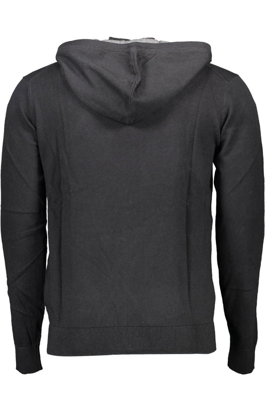 U.S. POLO ASSN. Sleek Hooded Cotton-Cashmere Zip Cardigan
