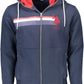 U.S. POLO ASSN. Chic Blue Hooded Zip Sweatshirt - Embroidered Detail