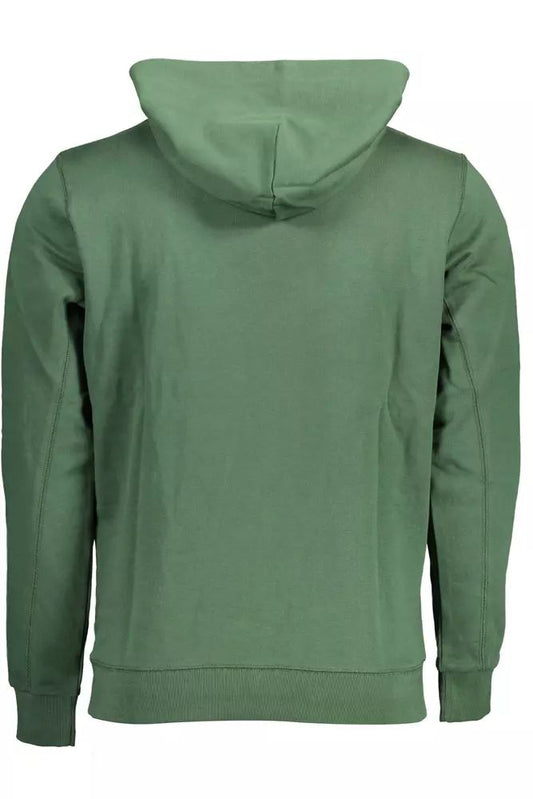 U.S. POLO ASSN. Green Cotton Hoodie with Contrasting Logo