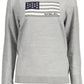 U.S. POLO ASSN. Chic Gray Crew Neck Embroidered Sweater