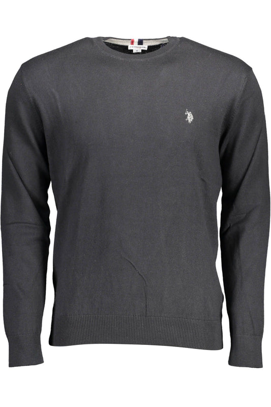 U.S. POLO ASSN. Elegant Black Cotton-Cashmere Sweater