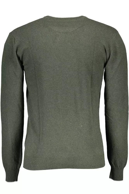 U.S. POLO ASSN. Elegant Green Slim Sweater with Logo Accent