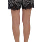 Dolce & Gabbana Black White Floral Lace Silk Sleepwear Shorts