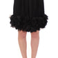 Dolce & Gabbana Black Silk Transparent Above Knees Skirt