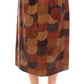 Dolce & Gabbana Brown Patchwork Leather Straight Skirt