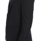 Dolce & Gabbana Gray Striped Slim Fit Wool Blazer