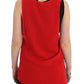 Costume National Elegant Sleeveless Black & Red Top
