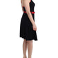 Roccobarocco Elegant Black Palladio Knee-Length Dress