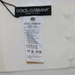 Dolce & Gabbana White Crystal Brass Wide Waist Runway Belt