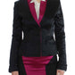 Exte Black Pink Stretch Blazer Jacket