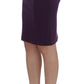 John Galliano Purple Stretch Pencil Skirt