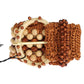 Dolce & Gabbana Brown Raffia Wood Beaded Wide Waist Belt