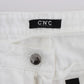 Costume National White Cotton Slim Fit Denim Bootcut Jeans