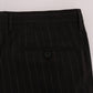 Dolce & Gabbana Elegant Brown Striped Dress Trousers