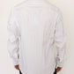 Ermanno Scervino White Black Striped Regular Fit Casual Shirt