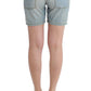 Ermanno Scervino Beachwear Blue Denim City Casual Dress Shorts