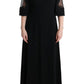 Dolce & Gabbana Black Stretch Shift Long Maxi Dress