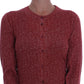 Dolce & Gabbana Red Wool Cardigan Sweater