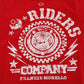 Frankie Morello Chic Red 'RIDERS' Motive Crewneck Tee