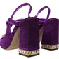 Dolce & Gabbana Elegant Purple Ankle Strap Heels