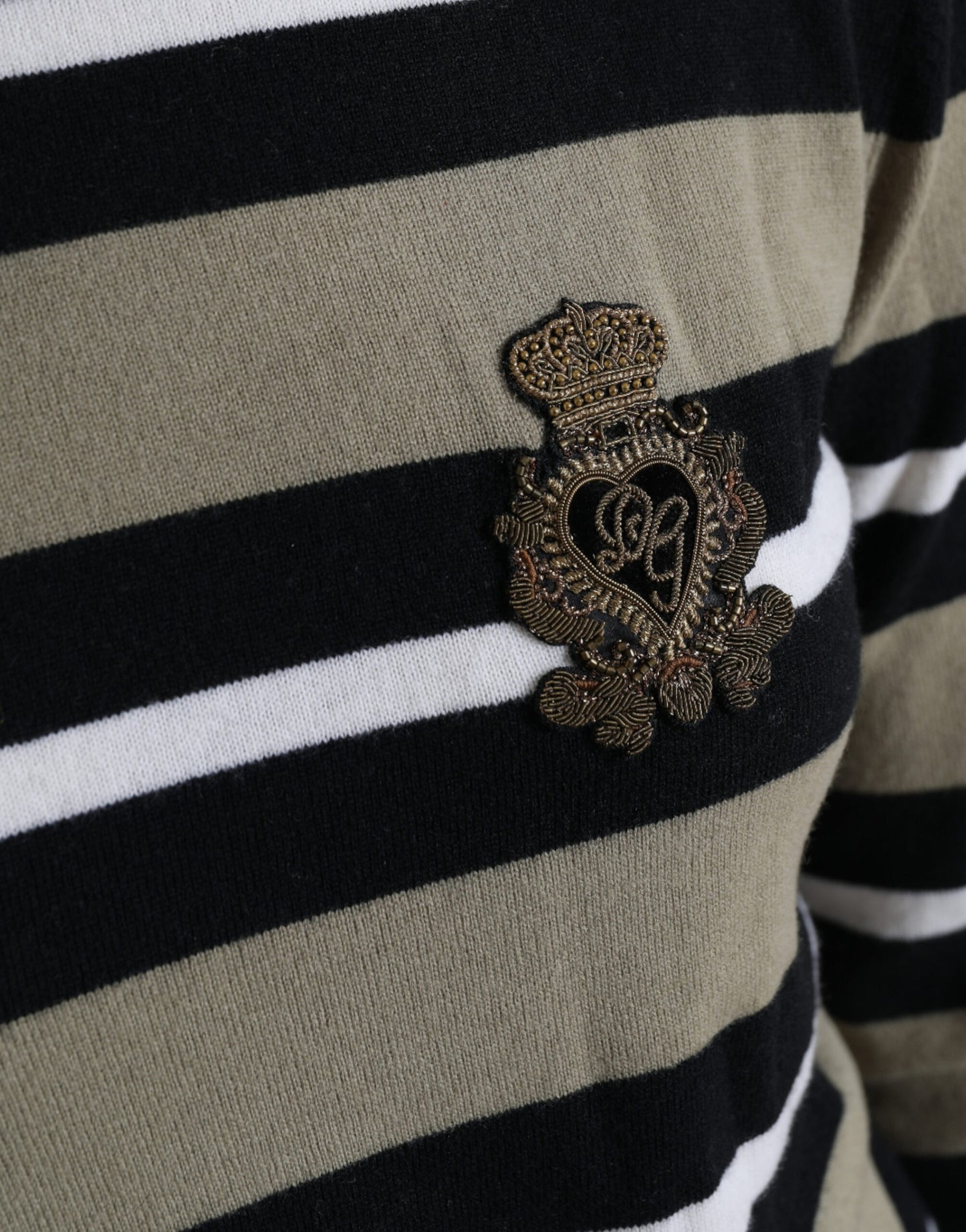 Dolce & Gabbana Multicolor Striped Wool Turtleneck Sweater